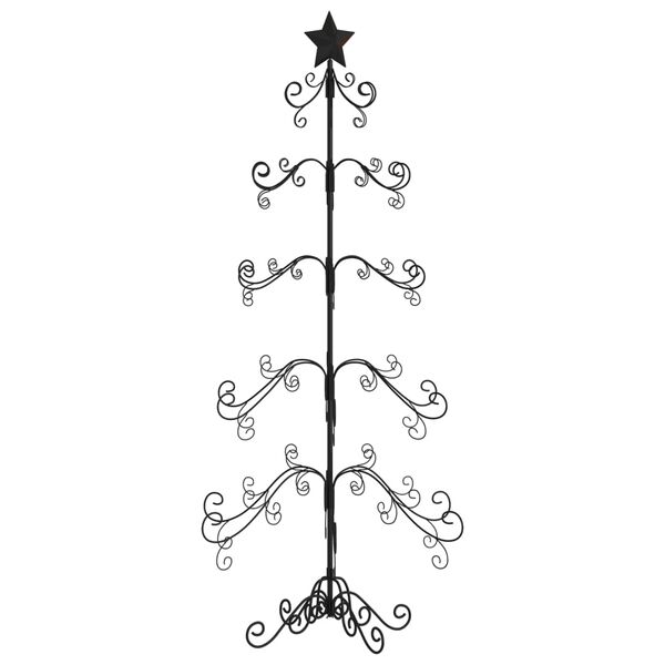 vidaXL Metall-Weihnachtsbaum für Dekorationen Schwarz 150 cm