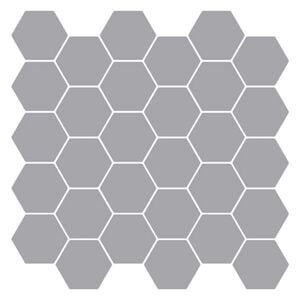vidaXL Sechseckige Fliese 10 stk. Grau 30 x 30 cm Polyurethan und PET