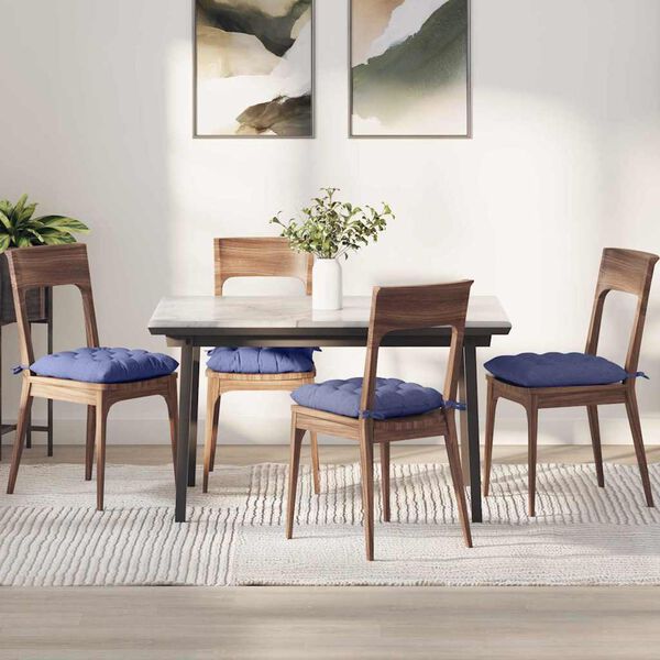 vidaXL Sitzkissen 2 pcs Jeans blau 40 x 40 x 6 cm Stoff