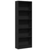vidaXL B&uuml;cherregal Schwarz 60x24x176 cm Holzwerkstoff