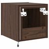 vidaXL TV-Wandschrank mit LED-Leuchten Braun Eichen-Optik 30,5x35x30cm