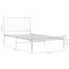 vidaXL Bett Wei&szlig; Metall 90x200 cm