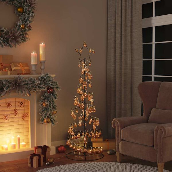 vidaXL Weihnachtskugeln 98 Stk. Kupferbraun &Oslash;3/4/6 cm