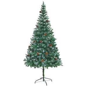 vidaXL K&uuml;nstlicher Weihnachtsbaum mit Tannenzapfen 210 cm