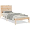 vidaXL Massivholzbett Extra Lang ohne Matratze 90x210 cm