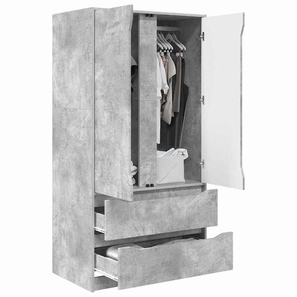 vidaXL Badezimmerschrank Beton Grau 79,5 x 49 x 156 cm Holzwerkstoff