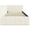 vidaXL Eckbettgestell mit Kopfteil Creme 100 cm x 200 cm Samt