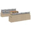 vidaXL Garten-Sofa-Set mit Kissen 7 pcs Beige und Hellgrau