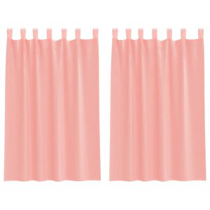 vidaXL Voile Vorh&auml;nge mit Schlaufen 2 Stk. Rosa 140x175 cm