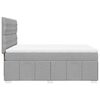 vidaXL Boxspringbett mit Matratze Hellgrau 160x200 cm Stoff