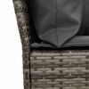 vidaXL 3-tlg. Garten-Sofagarnitur mit Kissen Grau Poly Rattan