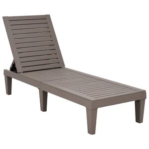vidaXL Sonnenliege Hellbraun 155x58x83 cm Polypropylen