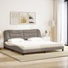 vidaXL Bett mit Matratze "Hvar" Taupe 200x200 cm Stoff
