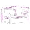 vidaXL Sofa Dunkelgrau Gesamtabmessungen: 155 x 82 x 80 cm (B x T x H)
