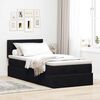 vidaXL Ottoman-Bett mit Matratze Schwarz 80x200 cm Samt