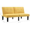 vidaXL 2-Sitzer-Sofa Gelb Stoff