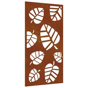 vidaXL Garten-Wanddeko 105x55 cm Cortenstahl Blatt-Design