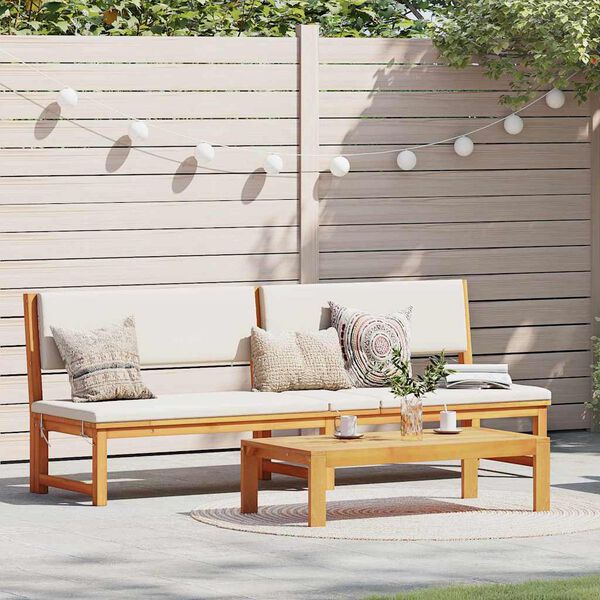 vidaXL Sonnenliege &Ouml;l-Natur 200 x 57 x 75cm Massivholz Akazie