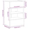 vidaXL TV-Schrankset 2 pcs Schwarz 40 x 30 x 60,5 cm Holzwerkstoff
