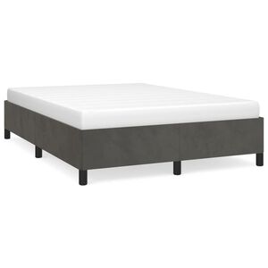 vidaXL Bettgestell ohne Matratze Dunkelgrau 140x190 cm Samt
