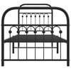vidaXL Bettgestell mit Kopf- und Fußteil Metall Schwarz 75x190 cm