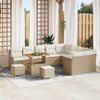 vidaXL Garten-Sofa-Set mit Kissen mit Speicher 12 pcs Beige und Creme
