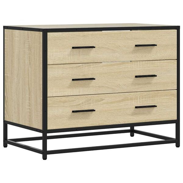 vidaXL Schubladenschrank Sonoma-Eiche 70x41x56 cm Holzwerkstoff