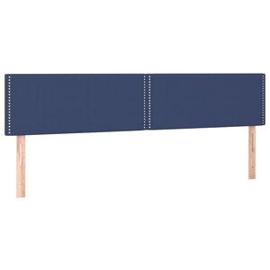 vidaXL Kopfteile Blau 200x5x78/88 cm Stoff