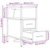 vidaXL Nachttisch Braun Eichen-Optik 30 x 48 x 61 cm Holzwerkstoff