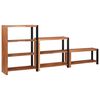 vidaXL B&uuml;cherregal 3 pcs Braun 80 x 30 x 110 cm Massivholz Akazie
