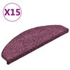 vidaXL Stufenmatten 15 Stk. 65x21x4 cm Dunkelviolett Halbrund Gro&szlig;