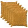 vidaXL Kissenbezug 6 stk. HOUTEN Gelb 80 x 80 cm Mikrofaser Fleece