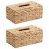 vidaXL Taschentuchboxdeckel 2 Stk. Wasserhyazinthe 27,5 x 16,5 x 14 cm