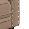 vidaXL Chesterfield-Sofa 2-Sitzer Cappuccino Kunstleder