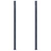 vidaXL Zaunpfosten 2 Stk. Dunkelgrau 185 cm Aluminium
