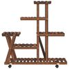 vidaXL Blumenst&auml;nder mit Rollen 95x25x101 cm Massivholz Tanne