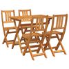 vidaXL Garten Bistro Set 5 pcs Braun Akazie Massivholz