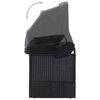 vidaXL Outdoor-Sofabett mit Dach Poly-Rattan Schwarz