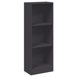 vidaXL B&uuml;cherregal 3 F&auml;cher Grau 40x24x109 cm Holzwerkstoff