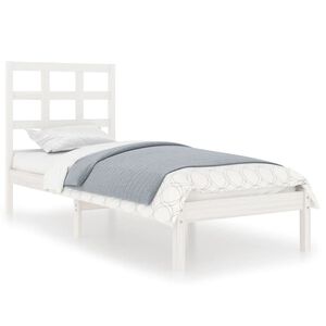 vidaXL Massivholzbett Wei&szlig; 75x190 cm
