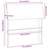 vidaXL Gepolstertes Kopfteil Schwarz 75 cm Massives Kiefernholz