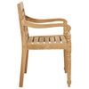 vidaXL 3-tlg. Garten-Essgruppe Massivholz Teak