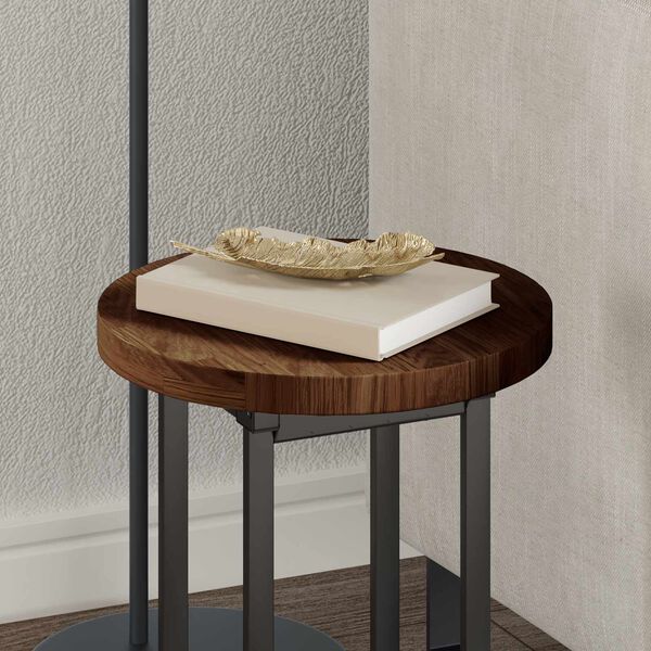 vidaXL Tischplatte Hellbraun &Oslash; 30 x 2,5 cm Massivholz Eiche