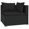 vidaXL 11-tlg. Garten-Lounge-Set mit Kissen Poly Rattan Schwarz