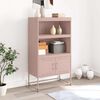 vidaXL Highboard Rosa 68,5x38,5x123,5 cm Stahl
