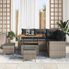 vidaXL Garten-Sofa-Set mit Kissen mit Speicher 8 pcs Grau