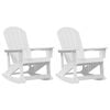 vidaXL Adirondack Schaukelst&uuml;hle 2 Stk. Wei&szlig; HDPE