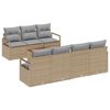 vidaXL Gartensofa-set mit Kissen 8 pcs Beige Poly-Rattan