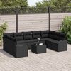 vidaXL Gartensofa-set Schwarz Poly-Rattan