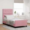 vidaXL Boxspringbett mit Kopfteil Rosa 100 x 200 cm Samt